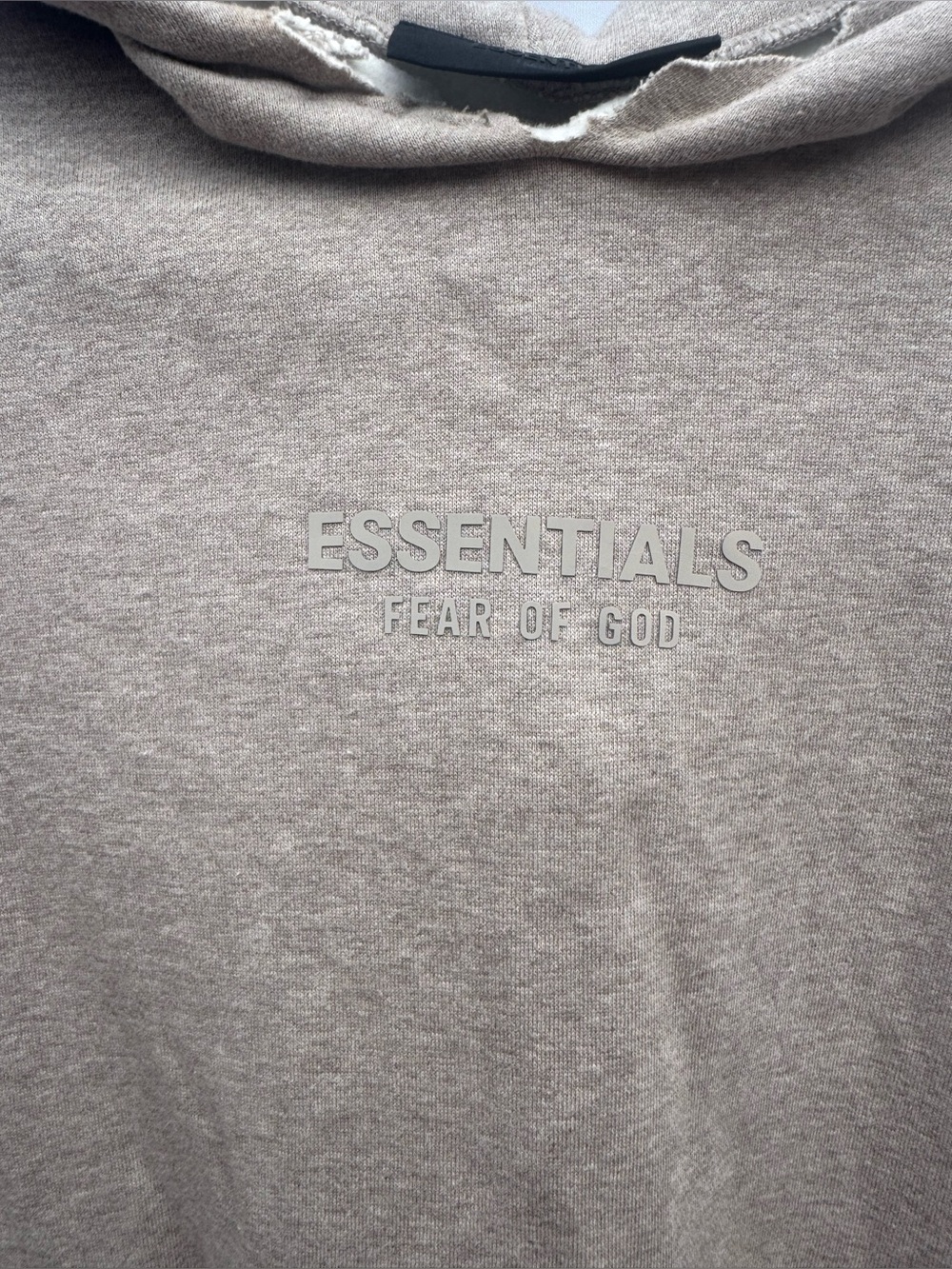Fear of God ESSENTIALS Taupe Hoodie Pullover Size S - Picture 4 of 16